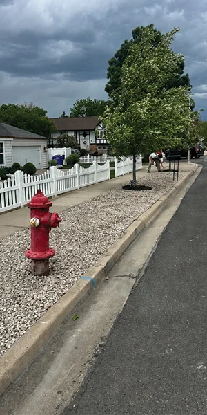 Parking strip gravel install completed